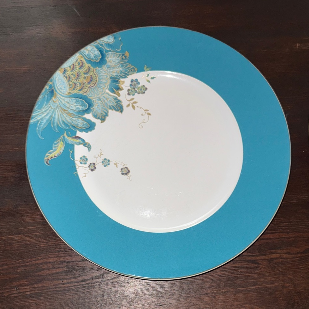 222 Fifth (PST) - Eliza Teal Dinner Plates (Total of 4)